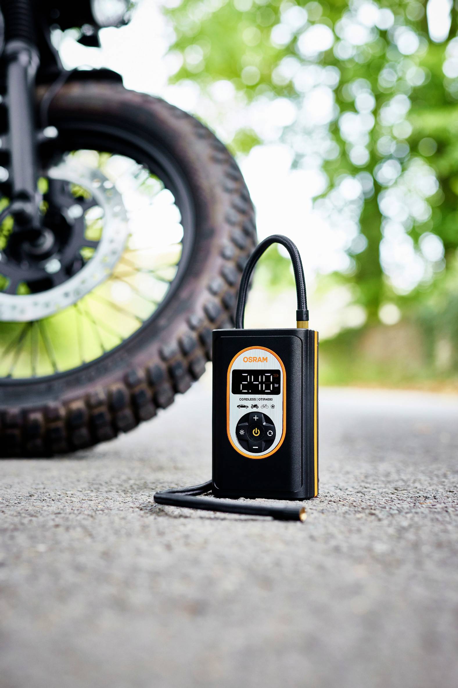 Osram Automotive OTIR4000 Kompressor TYREinflate 4000 8.3 bar Aufbewahrungs-Box/-Tasche, Automatische Abschaltung, mit