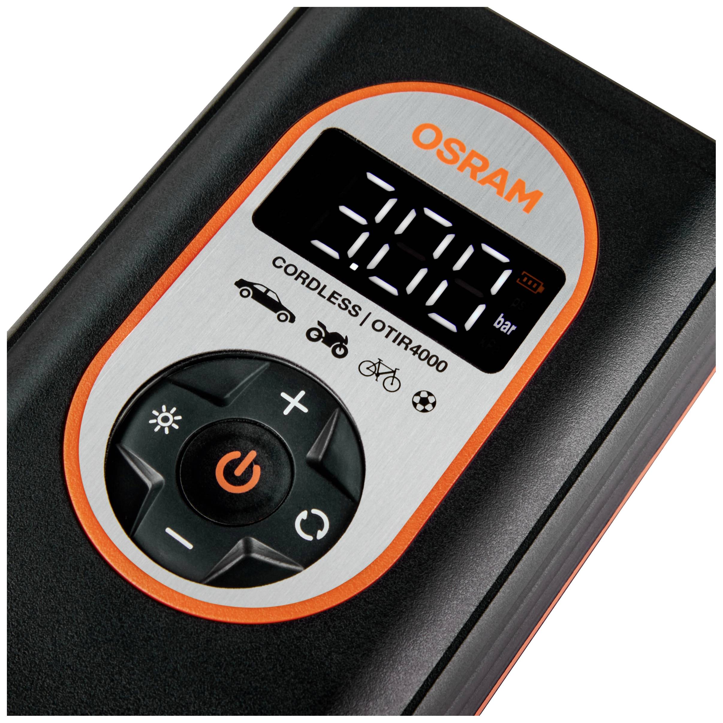 Osram Automotive OTIR4000 Kompressor TYREinflate 4000 8.3 bar Aufbewahrungs-Box/-Tasche, Automatische Abschaltung, mit