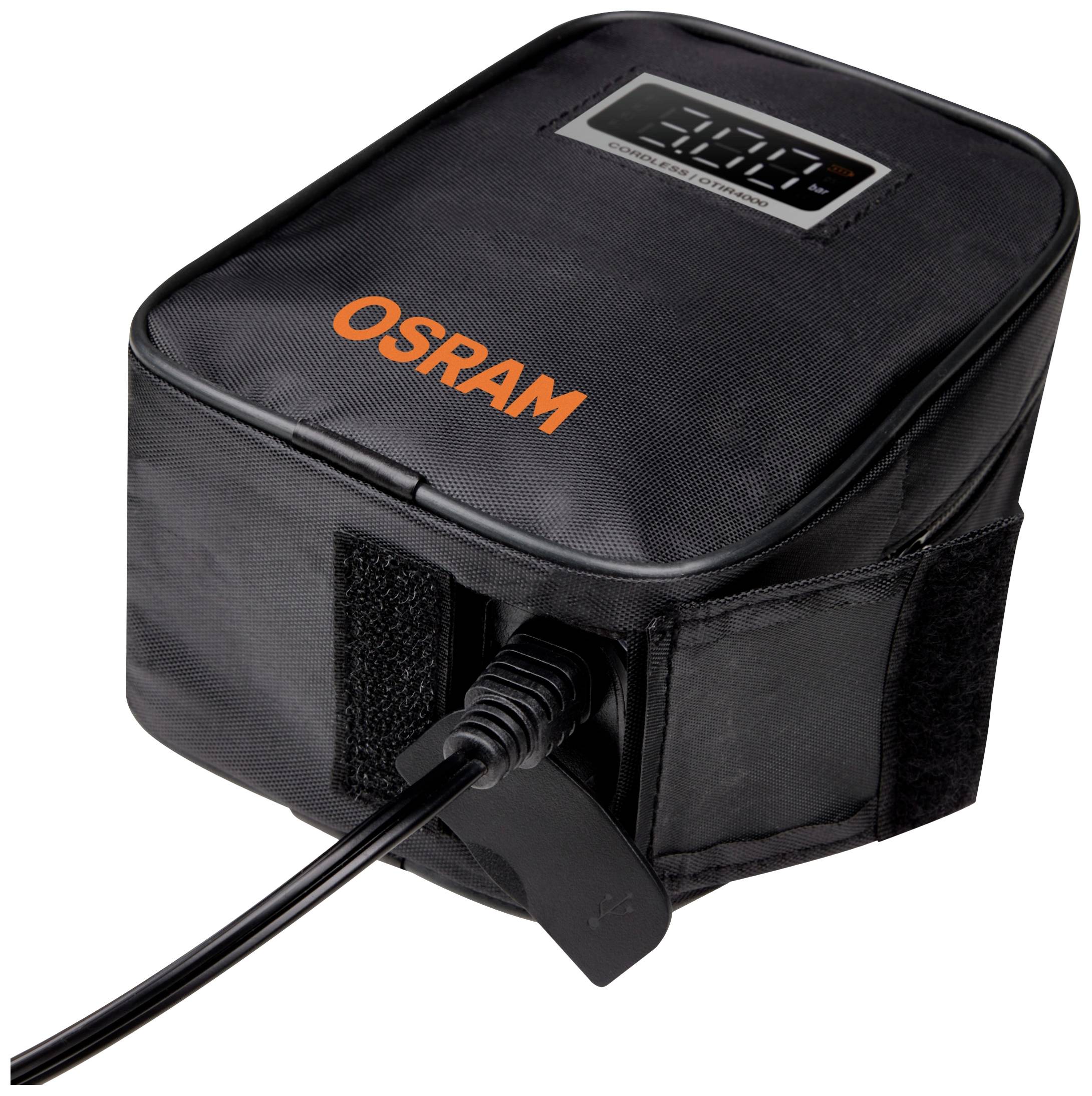 Osram Automotive OTIR4000 Kompressor TYREinflate 4000 8.3 bar Aufbewahrungs-Box/-Tasche, Automatische Abschaltung, mit