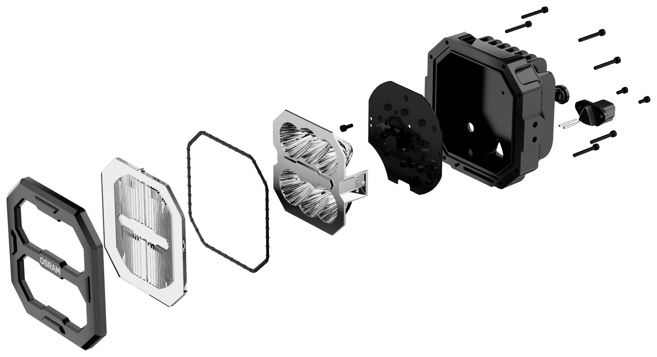 Osram Automotive Arbeitsscheinwerfer 12 V, 24V LEDriving® Cube PX2500 Ultra Wide LEDPWL 101-UW Breite Nahfeldausleuchtung
