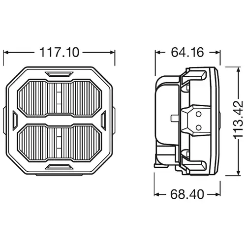 Osram Automotive Arbeitsscheinwerfer 12 V, 24 V LEDriving® Cube PX3500 Ultra Wide LEDPWL 102-UW Bre Osram Automotive Arbeitsscheinwerfer 12 V, 24 V LEDriving® Cube PX3500 Ultra Wide LEDPWL 102-UW Bre