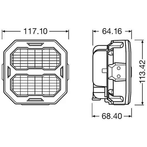 OSRAM Arbeitsscheinwerfer 12 V, 24 V LEDriving® Cube PX3500 Flood LEDPWL 108-FL Weites Fernlicht OSRAM Arbeitsscheinwerfer 12 V, 24 V LEDriving® Cube PX3500 Flood LEDPWL 108-FL Weites Fernlicht