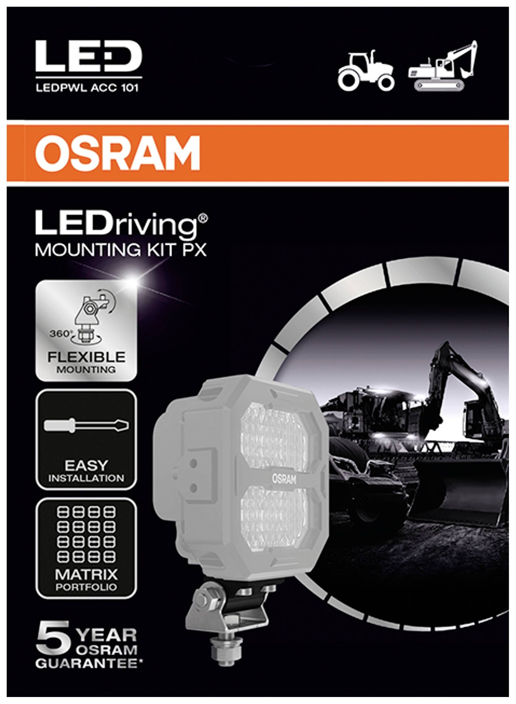 Osram Automotive Halter LEDriving® Mounting Kit PX LEDPWL ACC 101 (B x H x T) 35 x 45 x 43 mm