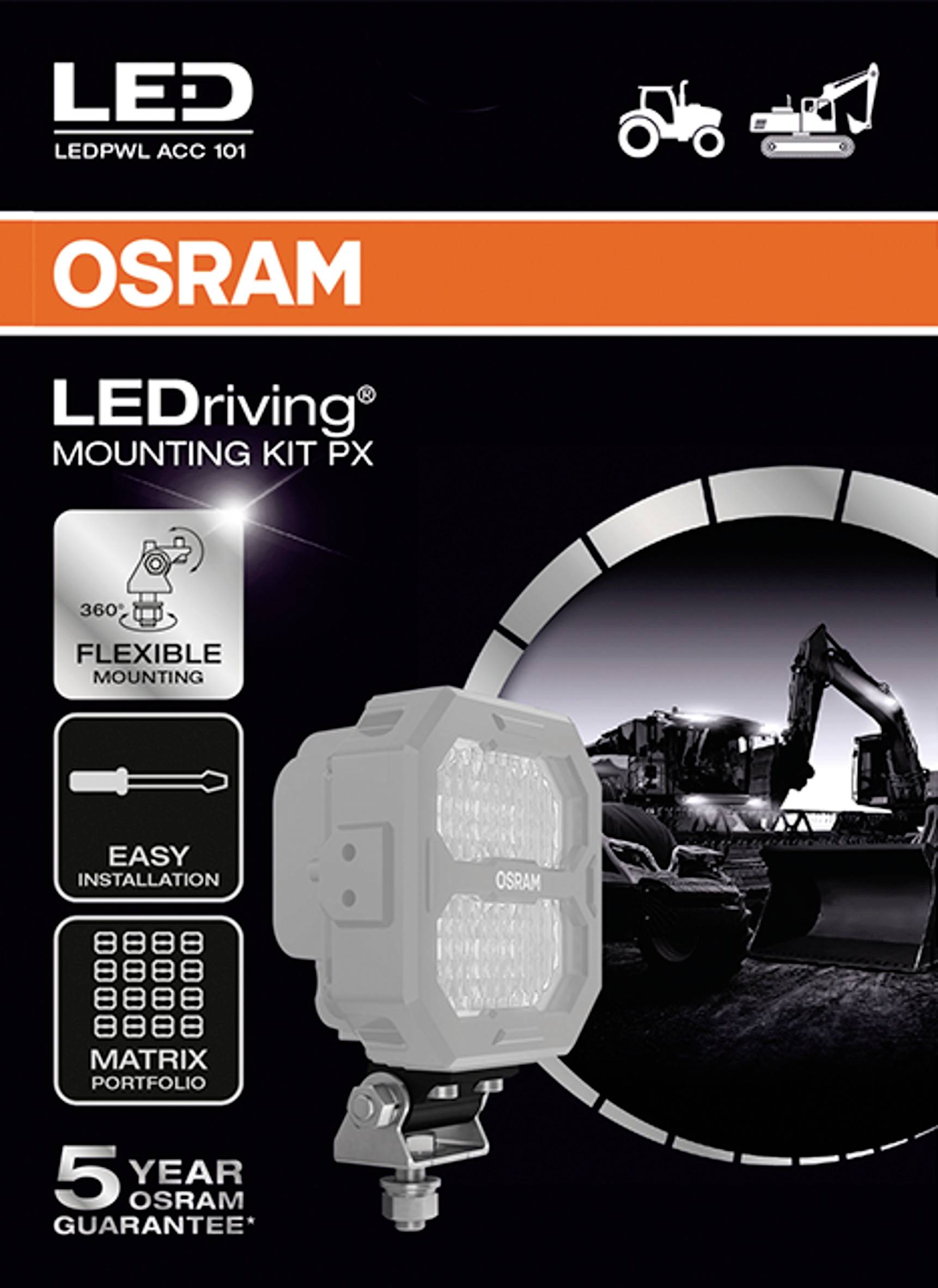Osram Automotive Halter LEDriving® Mounting Kit PX LEDPWL ACC 101 (B x H x T) 35 x 45 x 43mm