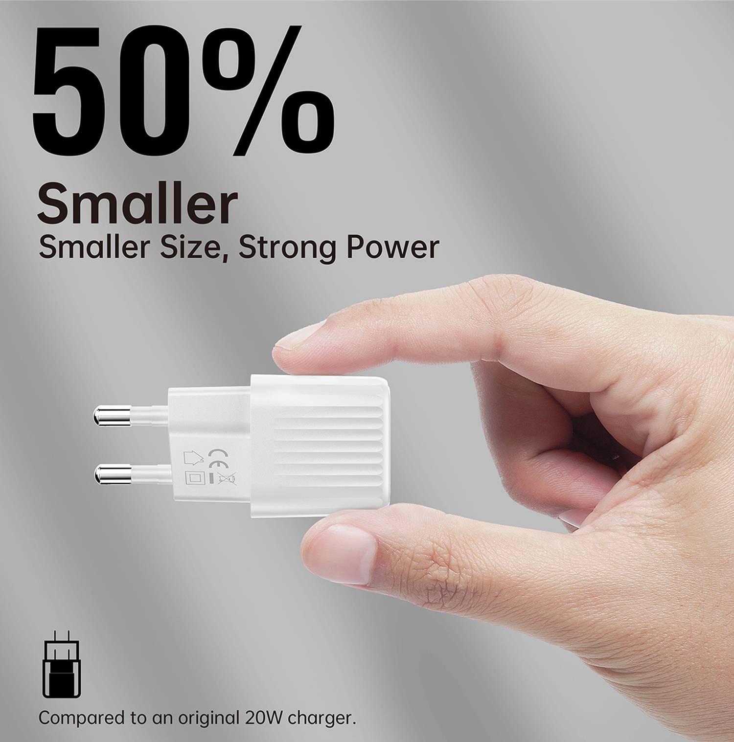4Smarts VoltPlug Duos Mini PD Netzteil / Stromversorgung 20 W USB-A, USB-C® Weiß Steckdose ohne Kabel, USB Power Delivery (USB-PD)