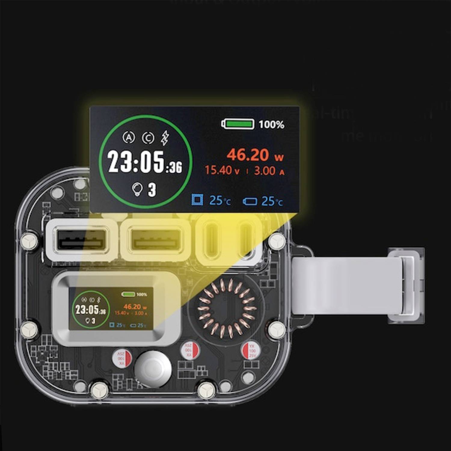 4Smarts Lucid Ultra Powerbank 40000 mAh USB PD, Quick Charge 3.0 LiPo Grau Statusanzeige, Taschenlampe