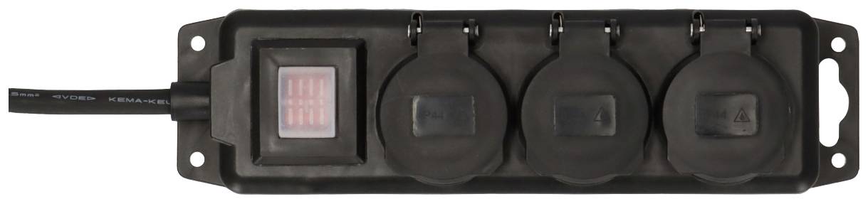 Brennenstuhl 1159950013 Outdoor Steckdosenleiste mit Schalter Schwarz