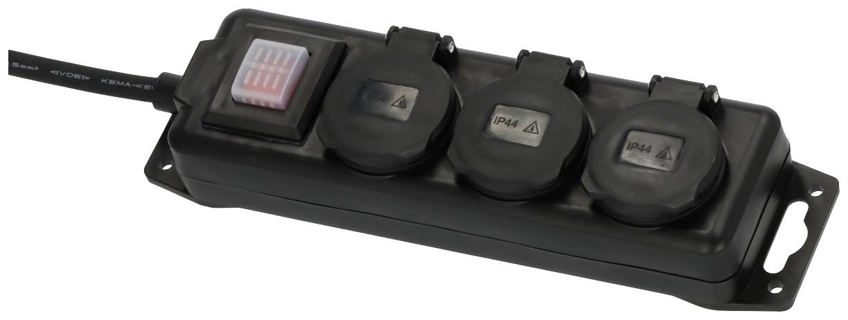 Brennenstuhl 1159950013 Outdoor Steckdosenleiste mit Schalter Schwarz