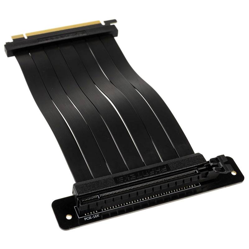 Phanteks PCIe Riser Kabel PCIe x16 Stecker, PCIe x16 Buchse 0.22 m Schwarz Buchse 90° gewinkelt PH-CBRS_PR22