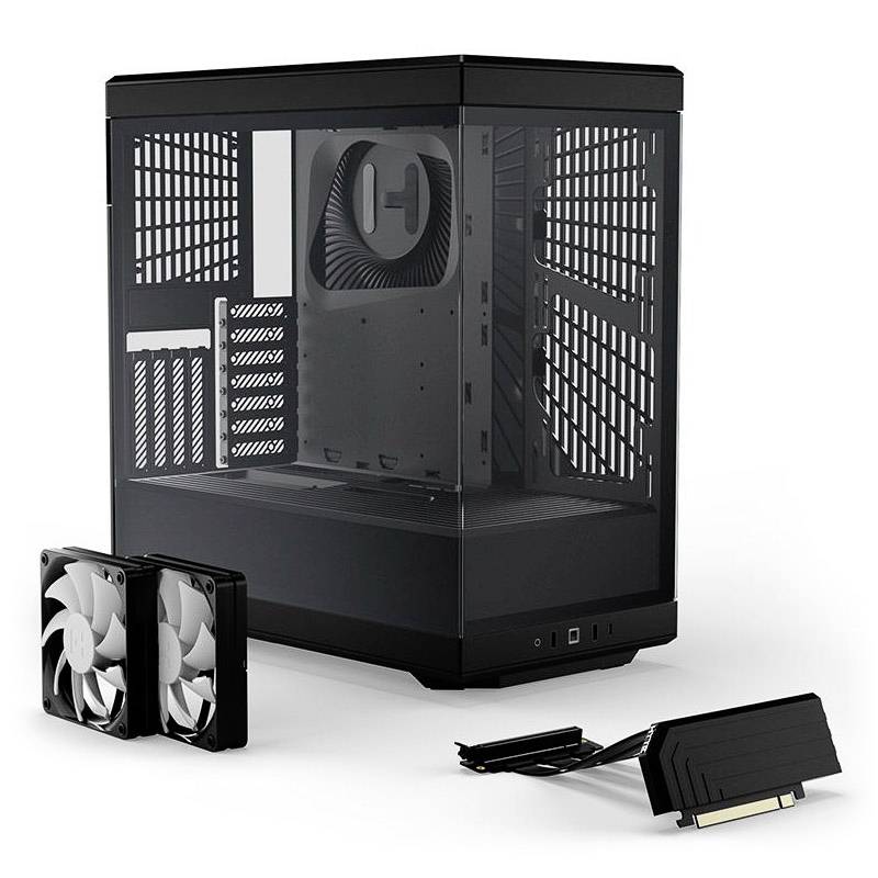 HYTE Y40 Midi Tower, Tempered Glass - schwarz Midi-Tower PC-Gehäuse, Gaming-Gehäuse Schwarz