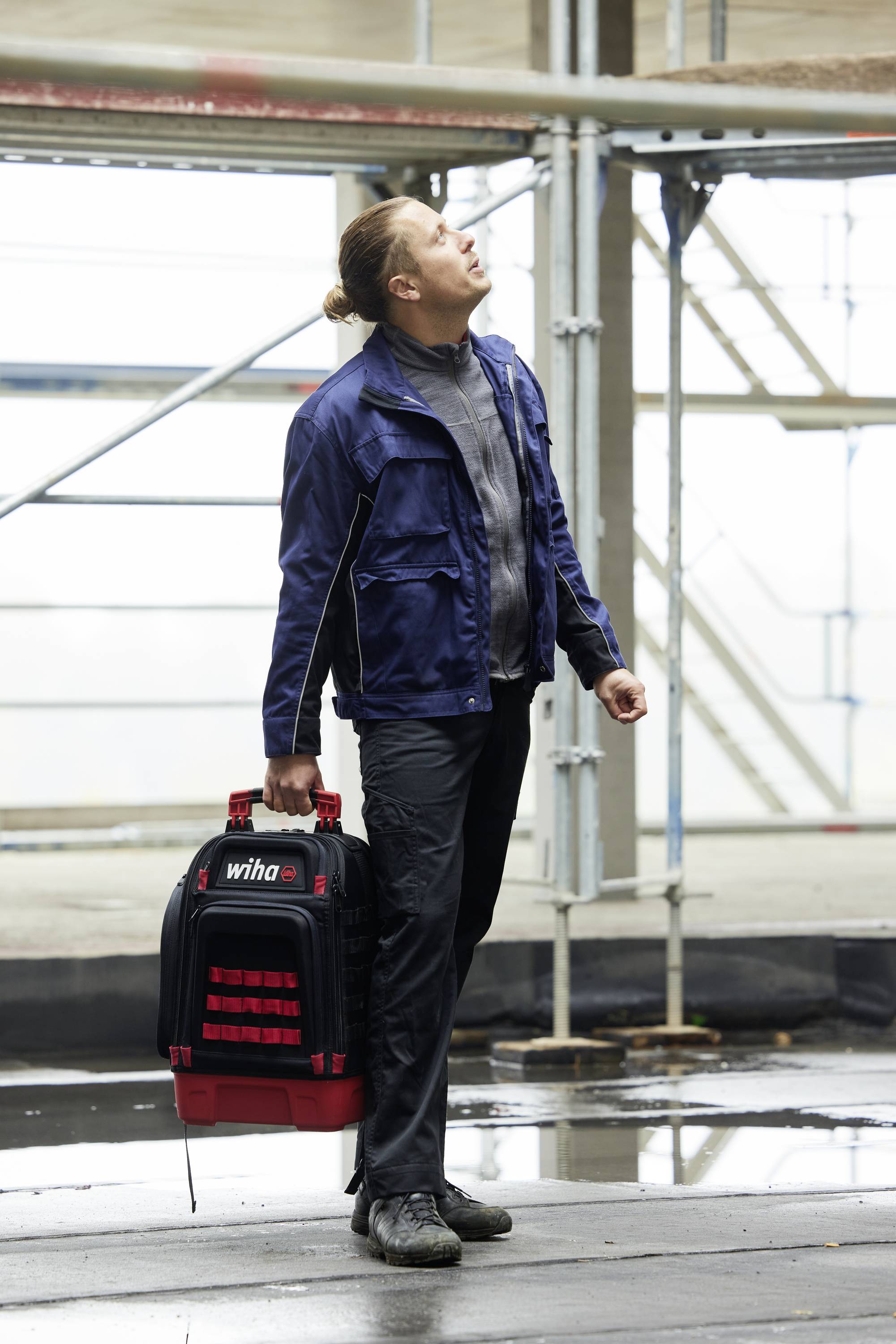 Wiha 45529 Handwerker, Heimwerker, Universal Werkzeugrucksack bestückt 41teilig (L x B x H) 385 x 260 x 530 mm