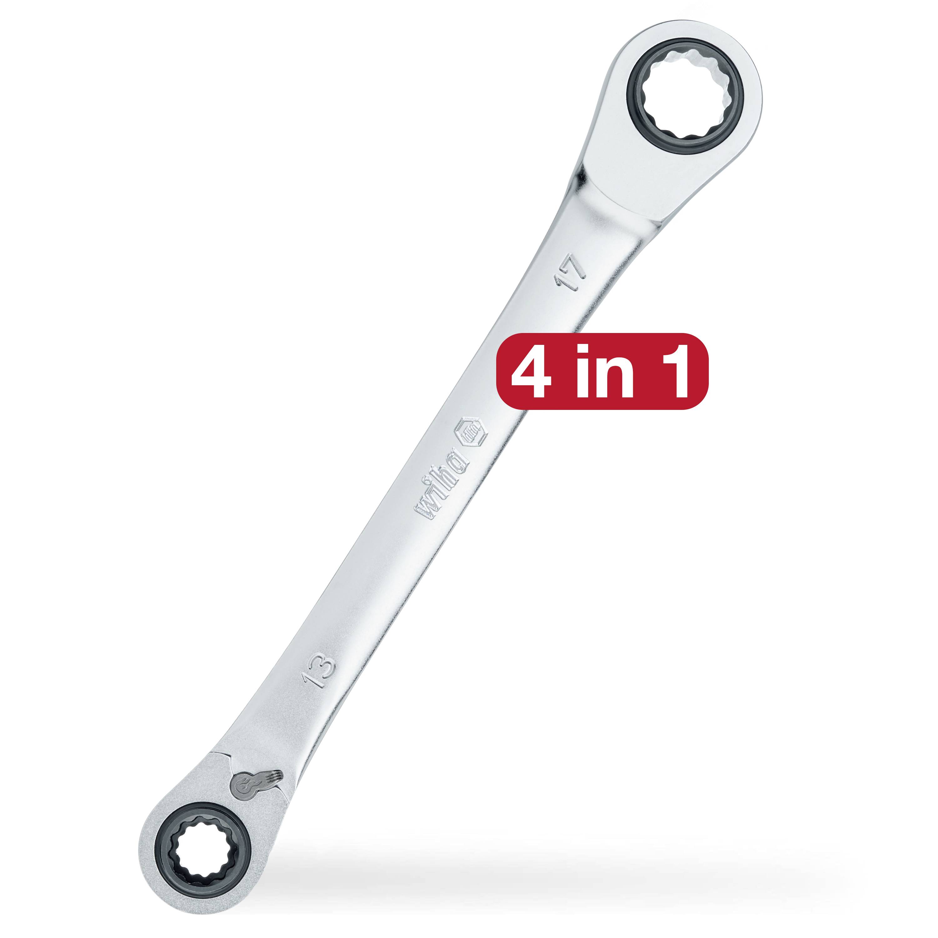 Wiha 45421 Doppel-Ringratschenschlüssel-Satz Schlüsselweite (Metrisch) 10 - 19 mm