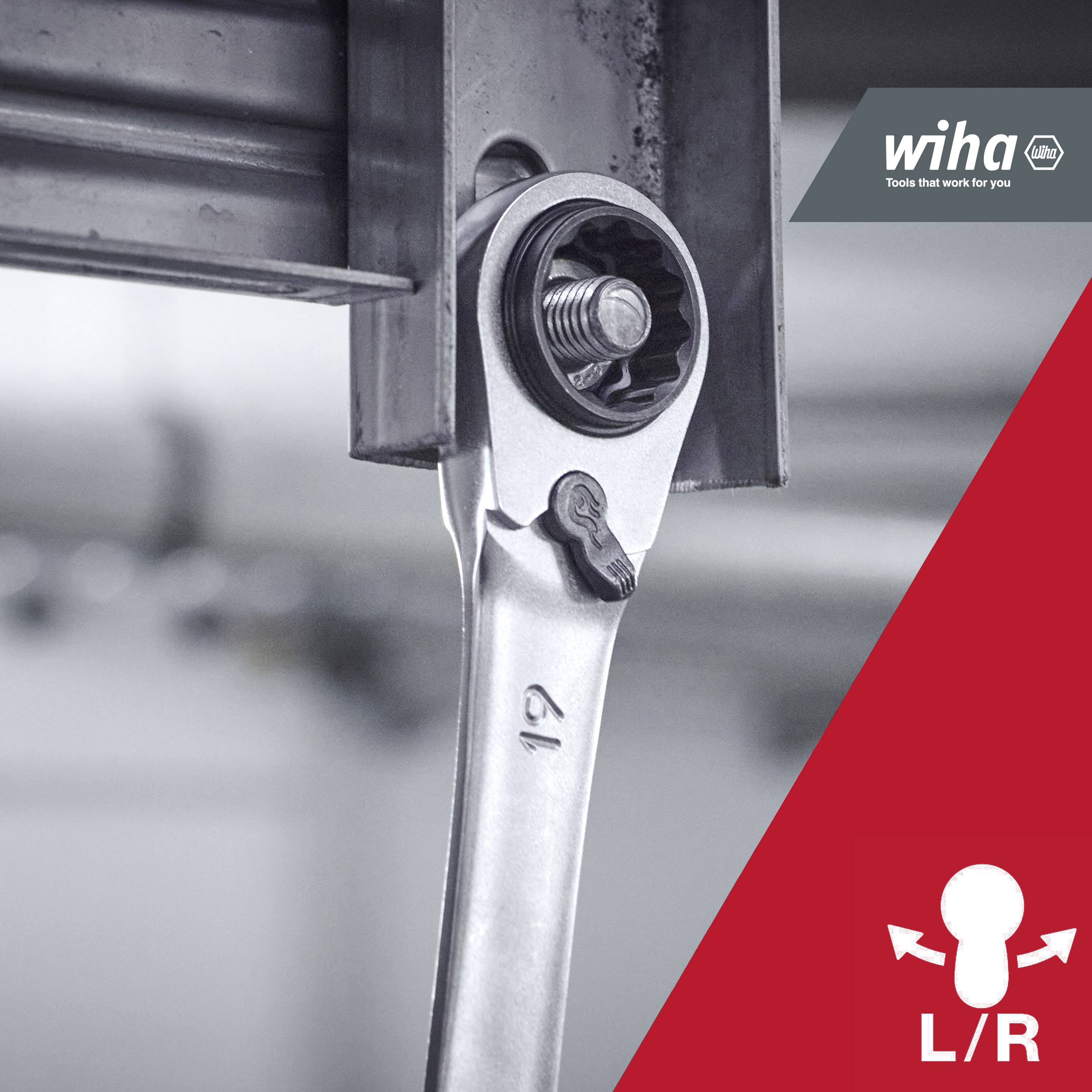 Wiha 45421 Doppel-Ringratschenschlüssel-Satz Schlüsselweite (Metrisch) 10 - 19mm