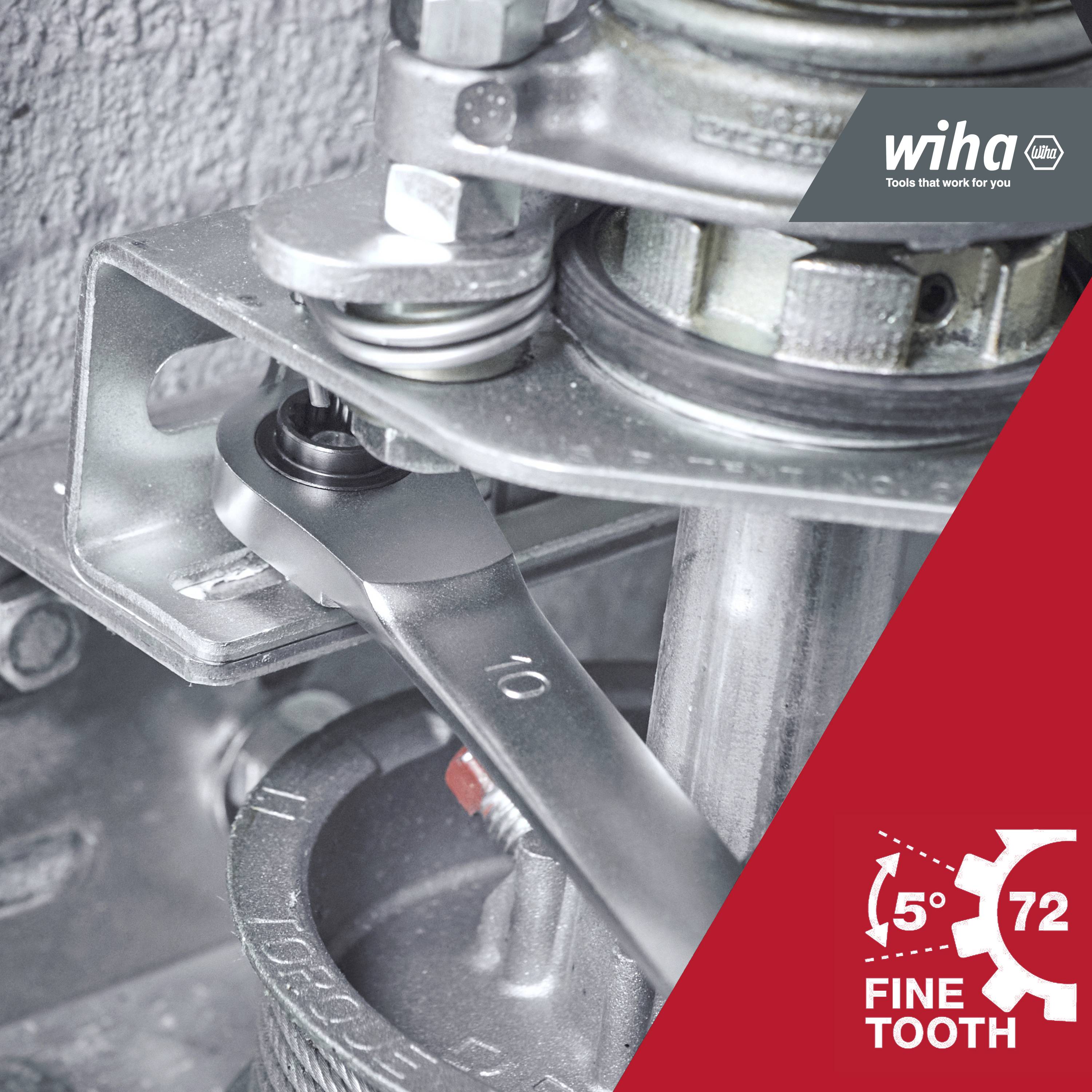 Wiha 45421 Doppel-Ringratschenschlüssel-Satz Schlüsselweite (Metrisch) 10 - 19mm