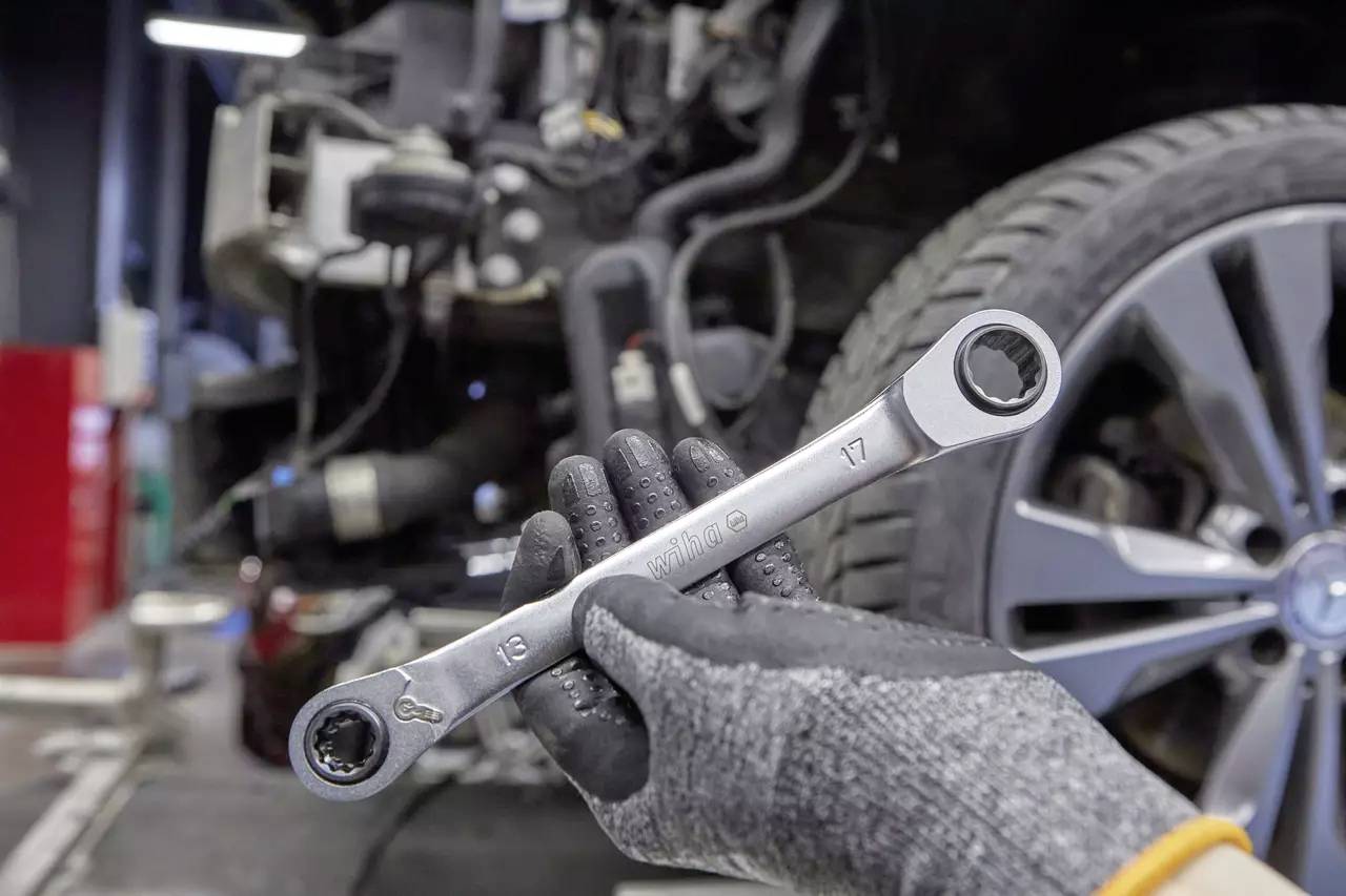 Wiha 45421 Doppel-Ringratschenschlüssel-Satz Schlüsselweite (Metrisch) 10 - 19mm