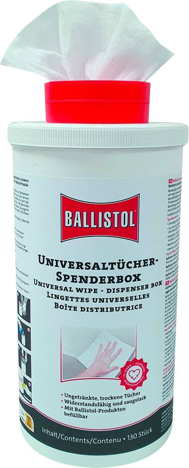 Ballistol Spenderbox mit 130 trockenen Tüchern 25097 1St.