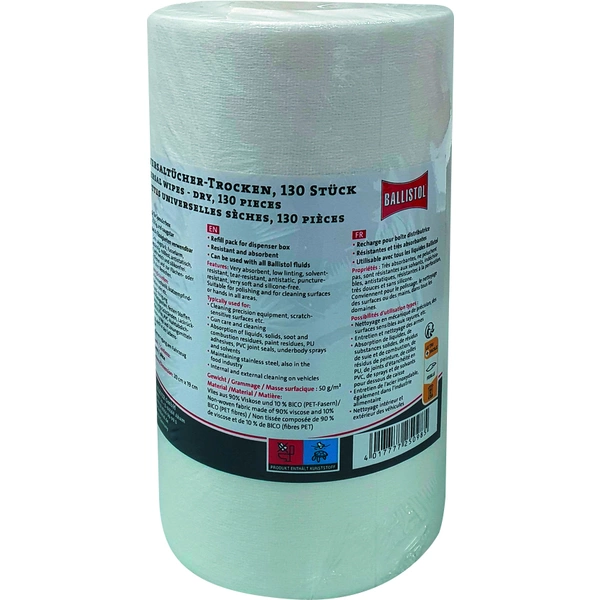 Ballistol Rolle mit 130 trockenen Tüchern 25098 1St. Ballistol Rolle mit 130 trockenen Tüchern 25098 1St.