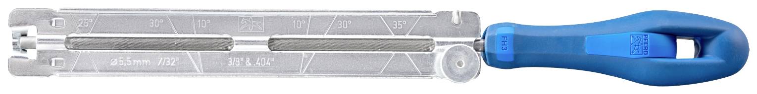 Ein blauer y-förmiger Gemüseschäler mit silberner Klinge.