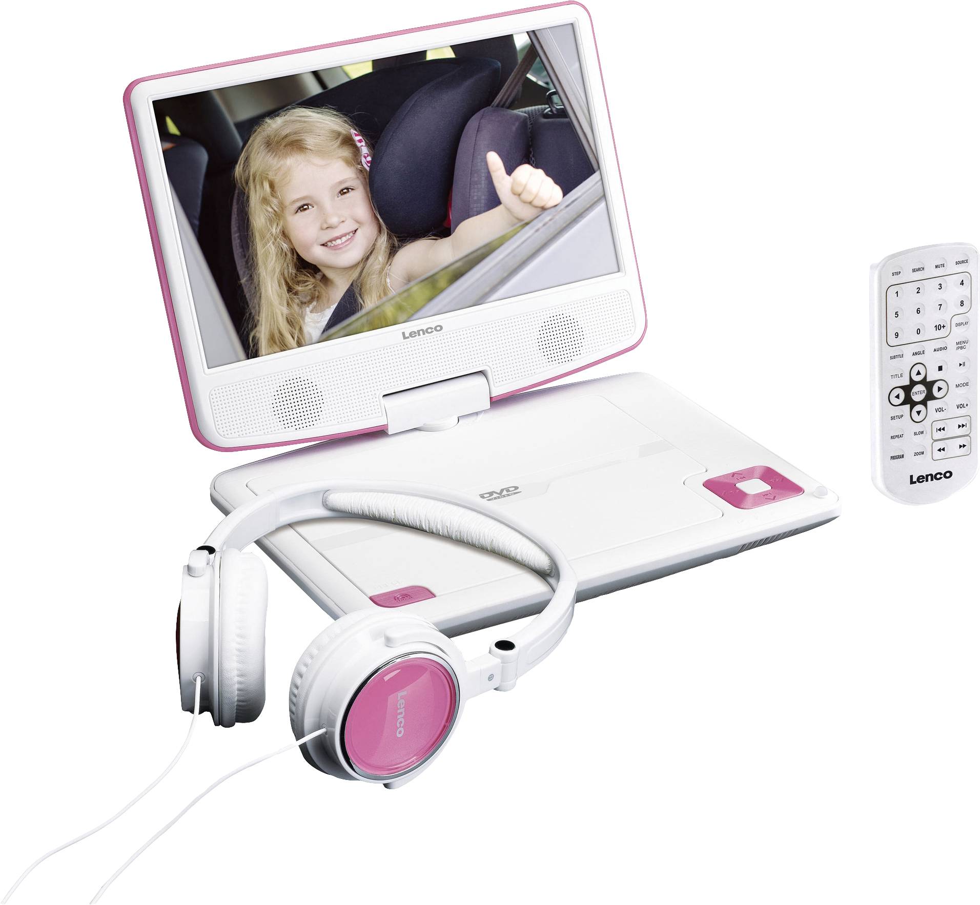 Lenco DVP-910 DVD-Player CD-Player, mit Display Pink