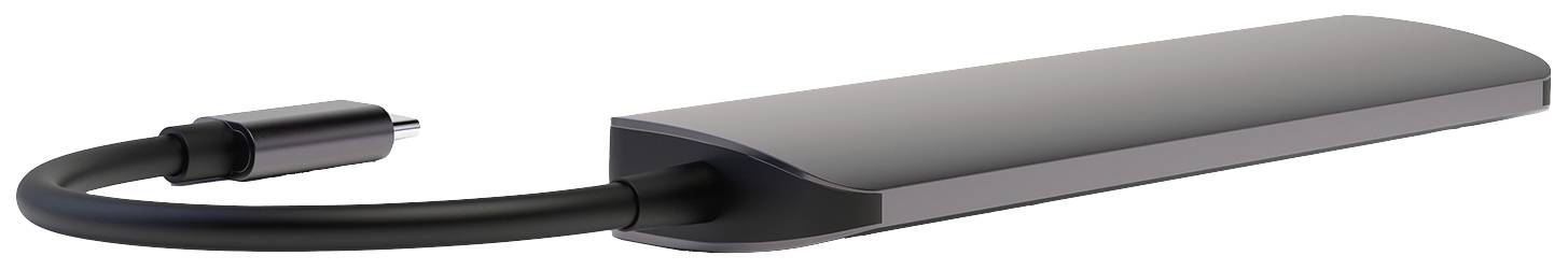 4Smarts 468782 USB-Hub HDMI®, microSD, SD, USB-A (USB 3.0), USB-C® Spacegrau