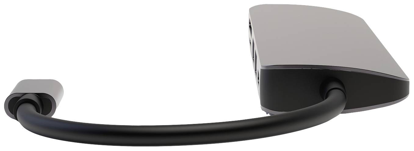 4Smarts 468782 USB-Hub HDMI®, microSD, SD, USB-A (USB 3.0), USB-C® Spacegrau