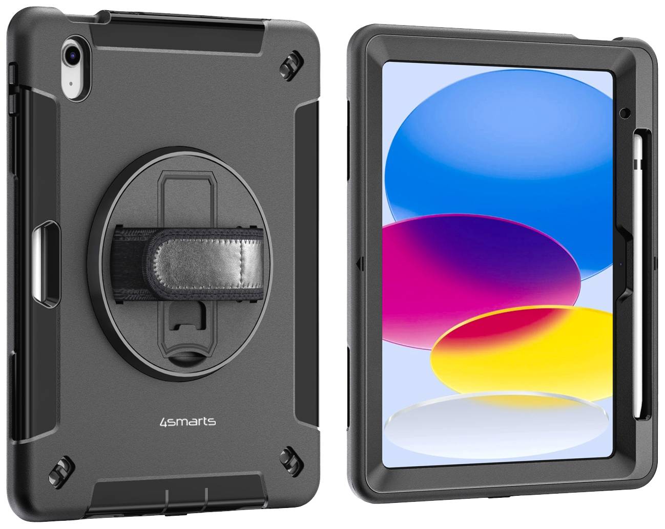 4Smarts Grip Tablet-Cover Apple iPad 10.9" (Gen.10, 2022) 27,7cm (10,9") Back Cover Schwarz