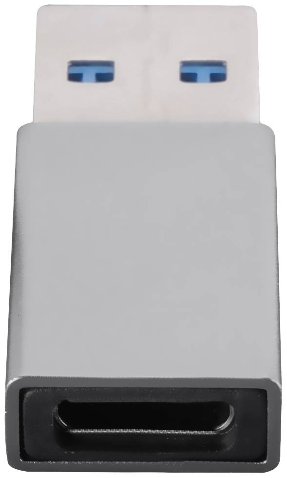USB-Adapter mit USB-A-Anschluss auf USB-C-Anschluss, geeignet zum Verbinden moderner Geräte mit älteren USB-Anschlüssen.