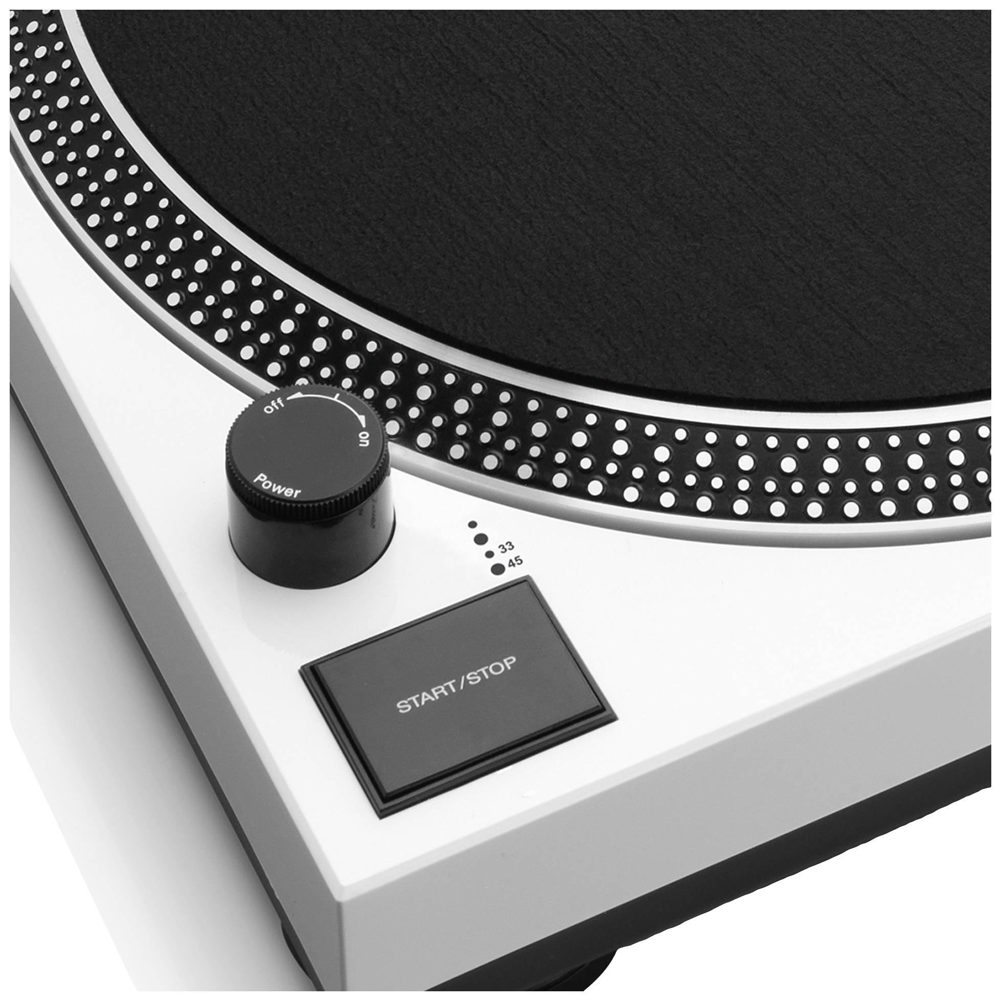 Lenco USB-Plattenspieler Direktantrieb Weiß