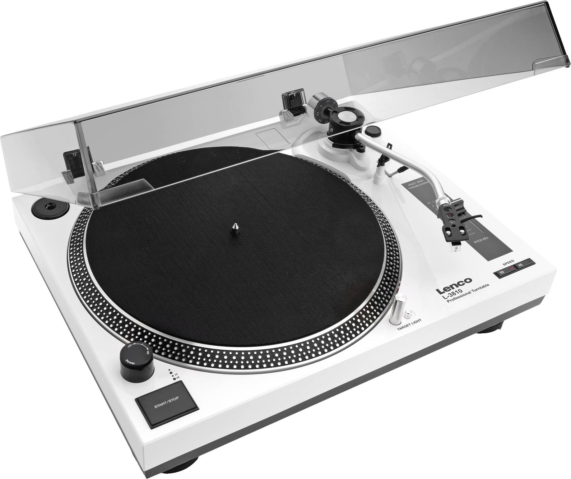 Lenco USB-Plattenspieler Direktantrieb Weiß