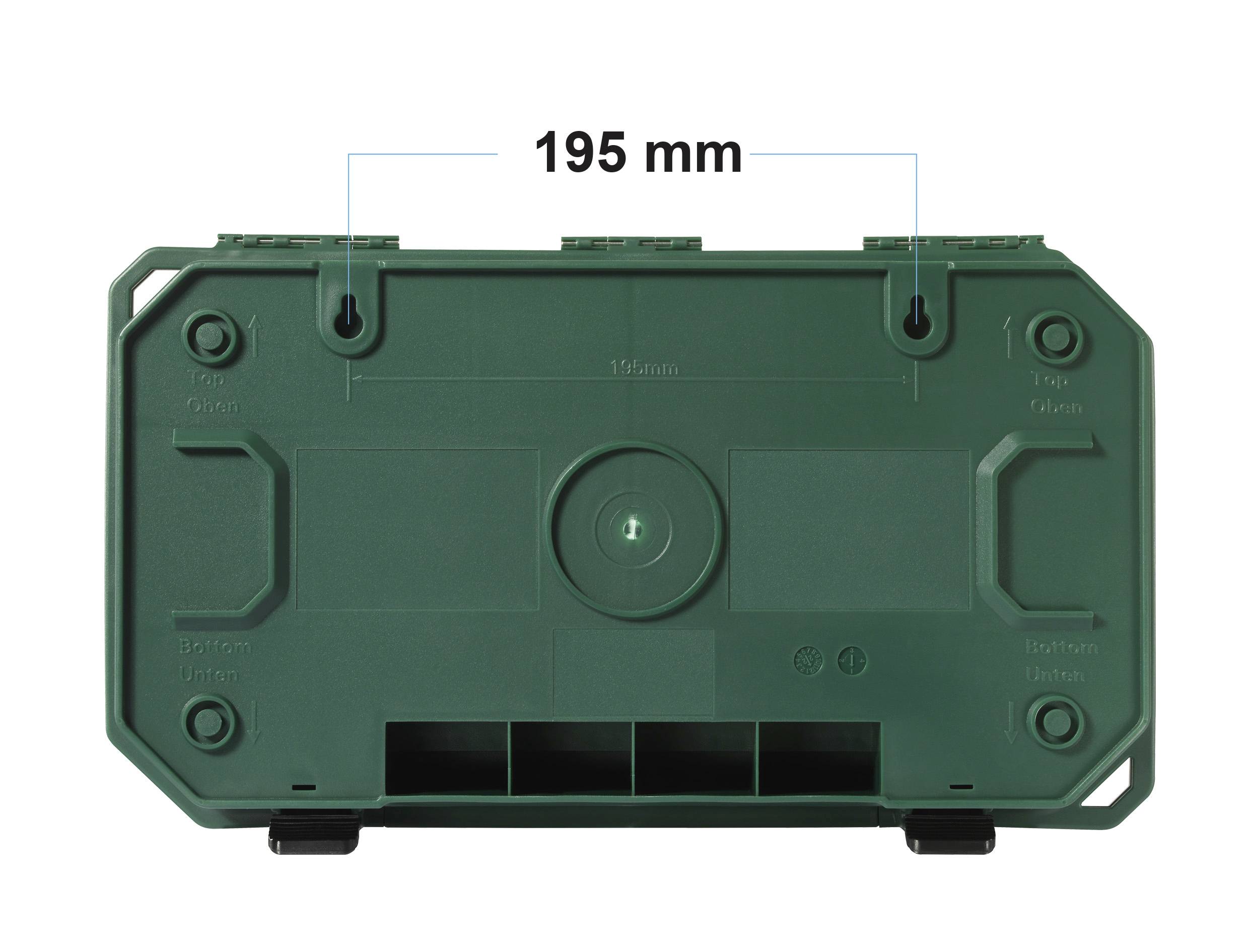Sygonix SY-5598168 Verteilerbox 4fach Standard-Grün (seidenmatt), Schwarz erhöhter Berührungsschutz, mit 4-Fach Steckdosenleiste