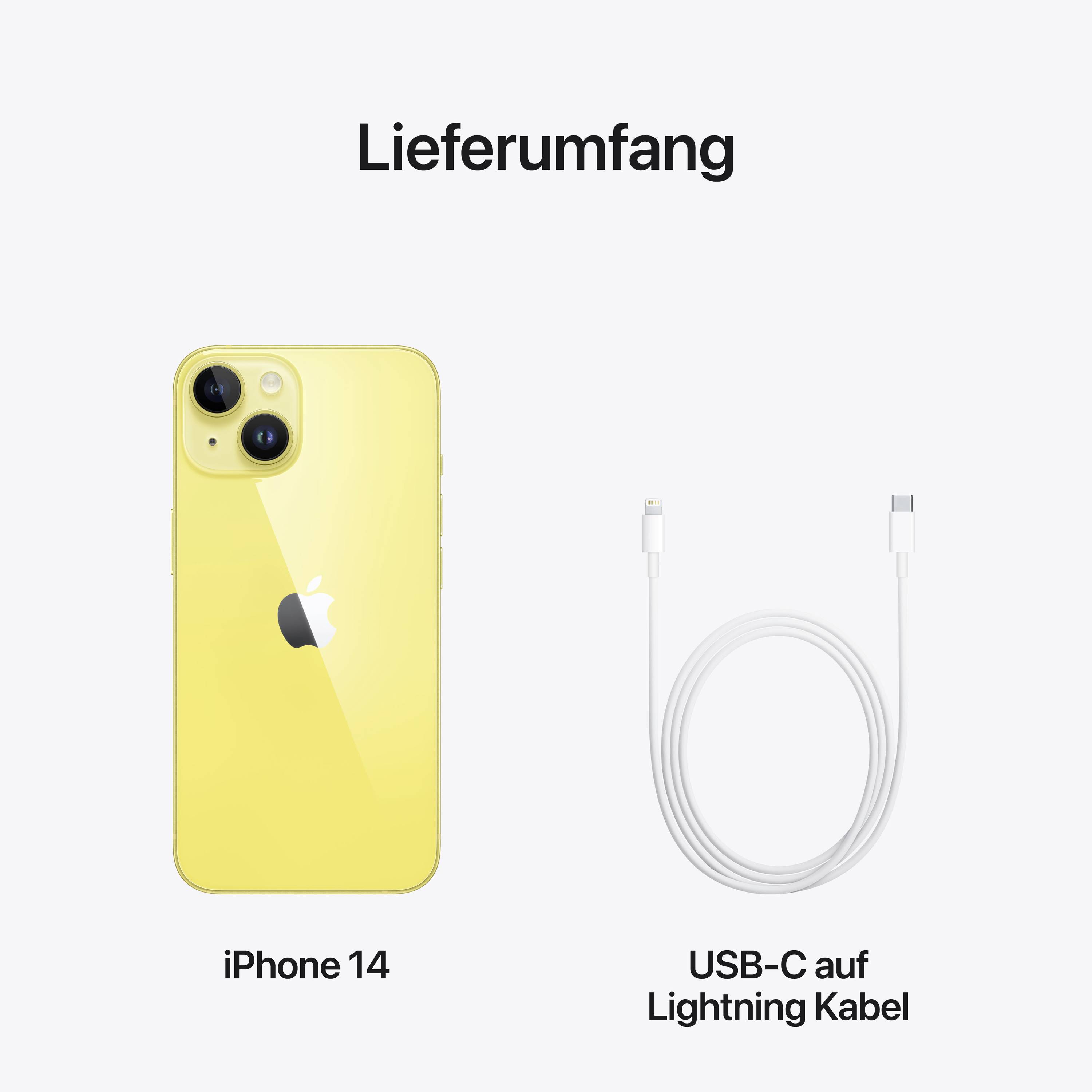 Apple iPhone 14 Gelb 256 GB 15.5 cm (6.1 Zoll)