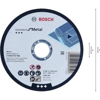 Bosch Accessories standard for Metal 2608619767 Trennscheibe gerade 115mm Metall Bosch Accessories standard for Metal 2608619767 Trennscheibe gerade 115mm Metall