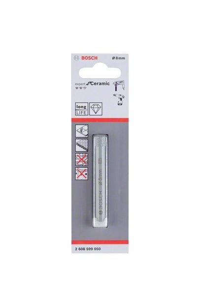 'Bosch Expert Ceramic Diamantbohrer, 8mm' Verpackung. Geeignet für Fliesen, Beton, Granit. Speziell für langlebigen Einsatz.