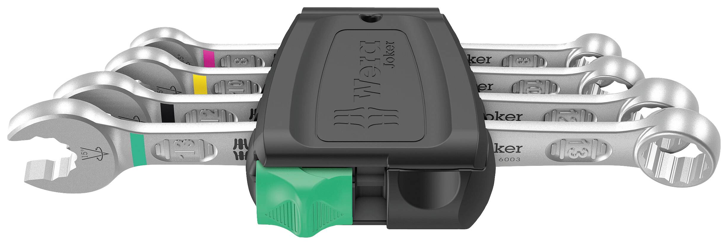 Wera 05020228001 6003 Joker 4 Set 1 Ring-Maulschlüssel-Satz 4teilig Schlüsselweite (Metrisch) 8 - 1