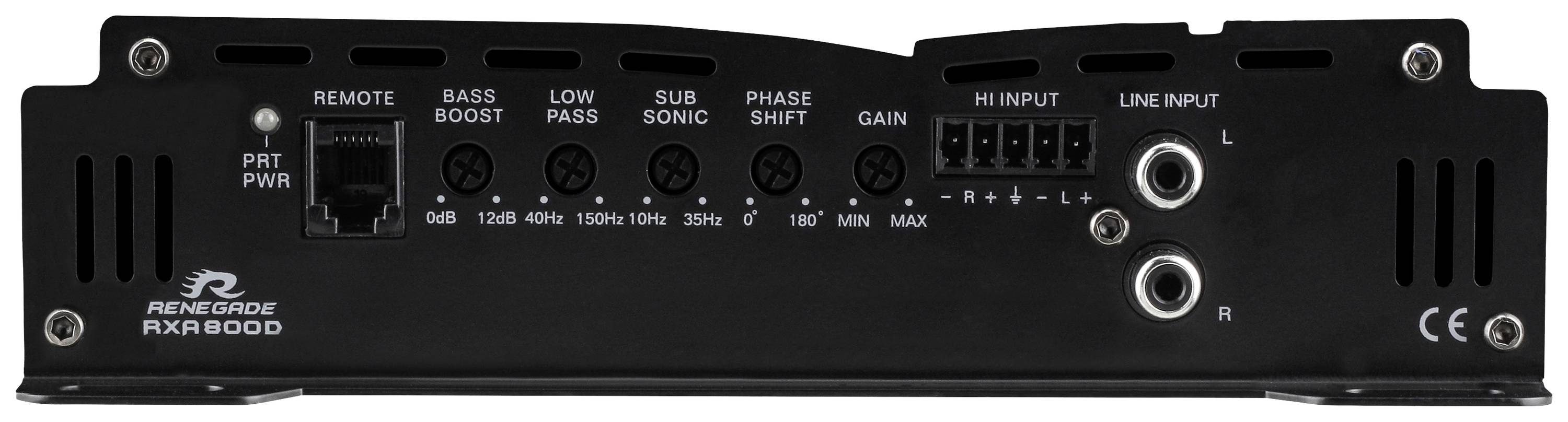Renegade RXA800 1-Kanal Endstufe 800W Lautstärke-/Bass-/Höhen-Regelung Passend für (Auto-Marke): Universal