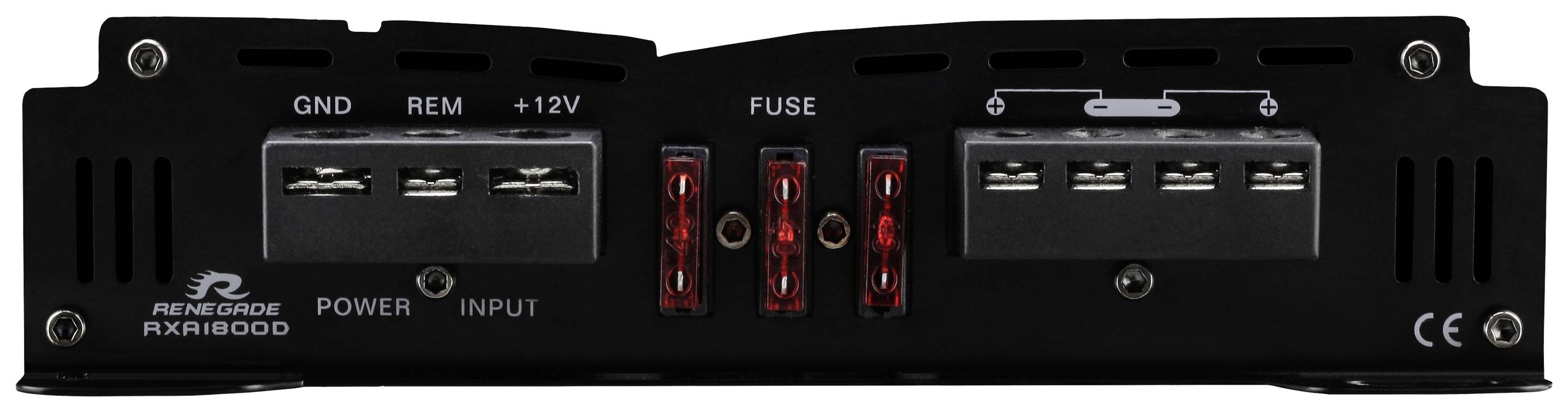 Renegade RXA1800 1-Kanal Endstufe 1800 W Lautstärke-/Bass-/Höhen-Regelung Passend für (Auto-Marke)