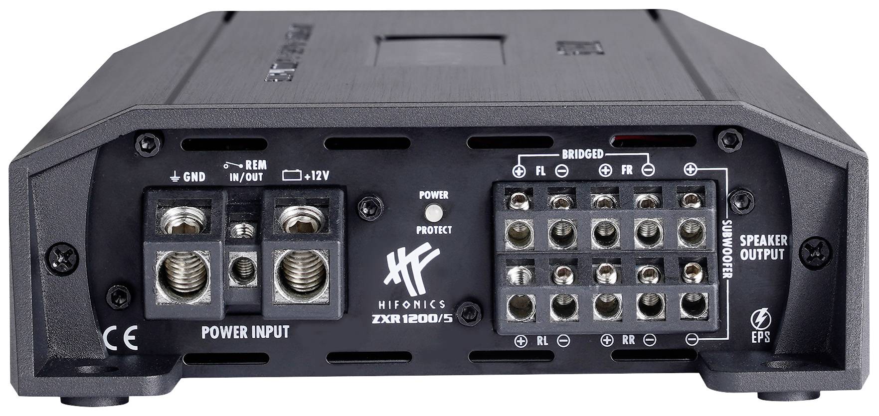 Hifonics ZXR1200/5 5-Kanal Endstufe 1200 W Lautstärke-/Bass-/Höhen-Regelung Passend für (Auto-Marke): Universal