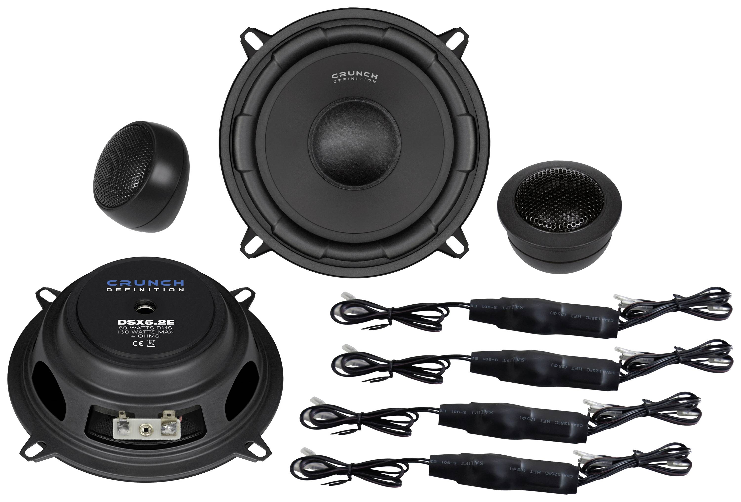 Crunch DSX5.2E 2-Wege Set Einbau-Lautsprecher 160 W Inhalt: 1 St.