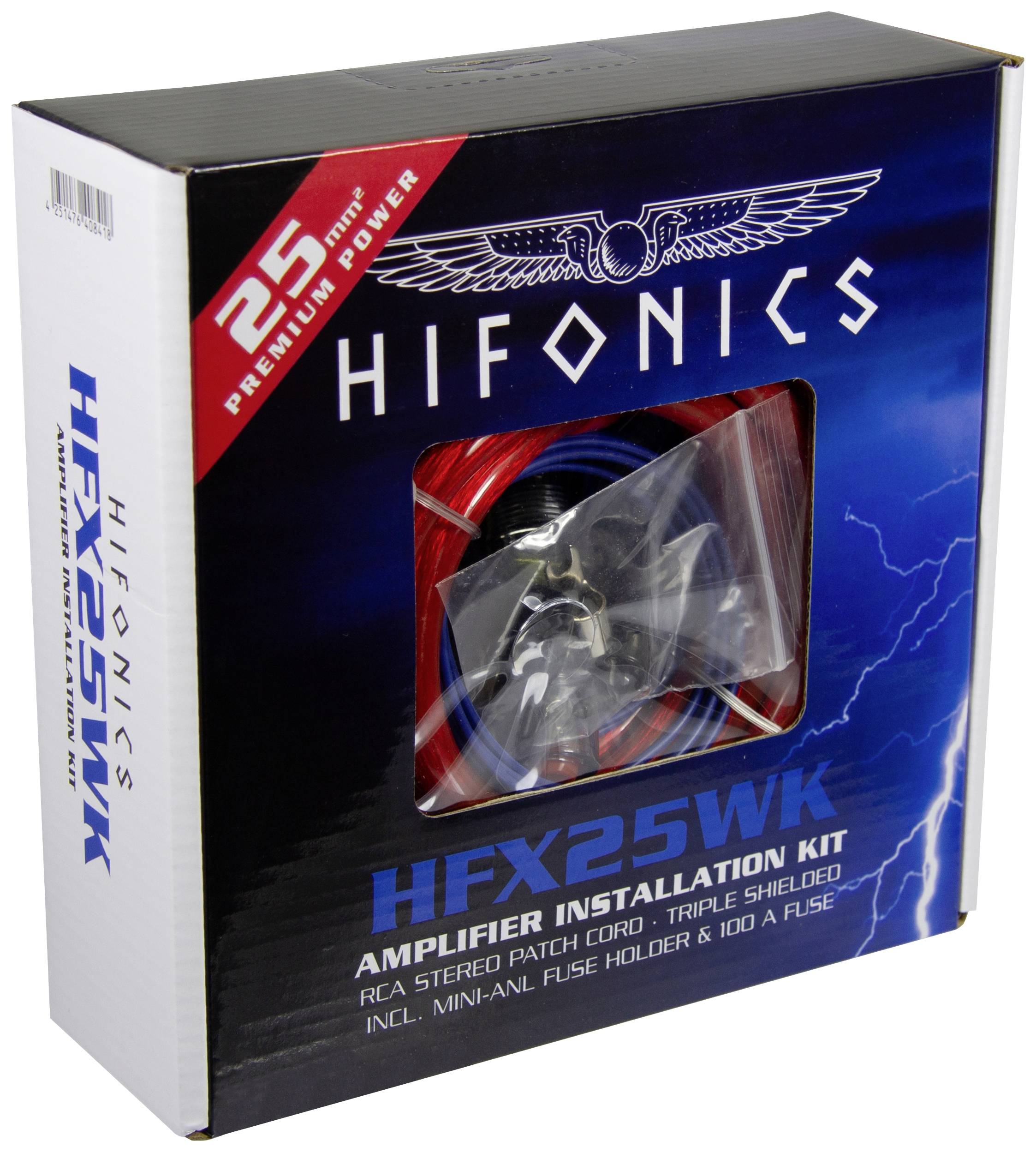 Hifonics Car HiFi Stromkabel-Set 25 mm², 25 mm², 0.5mm²