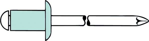 Gesipa 1433487 Blindniete (Ø x L) 4mm x 10mm Stahl Aluminium 500St.