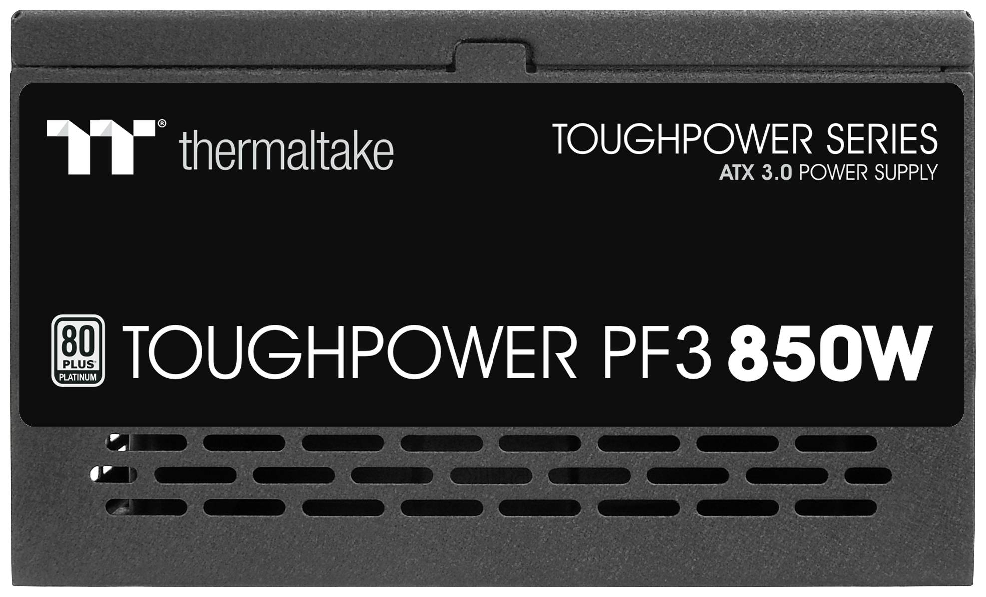 Netzteil Thermaltake Toughpower PF3 850W, ATX 3.0, 80 Plus Platinum, schwarzes Design.