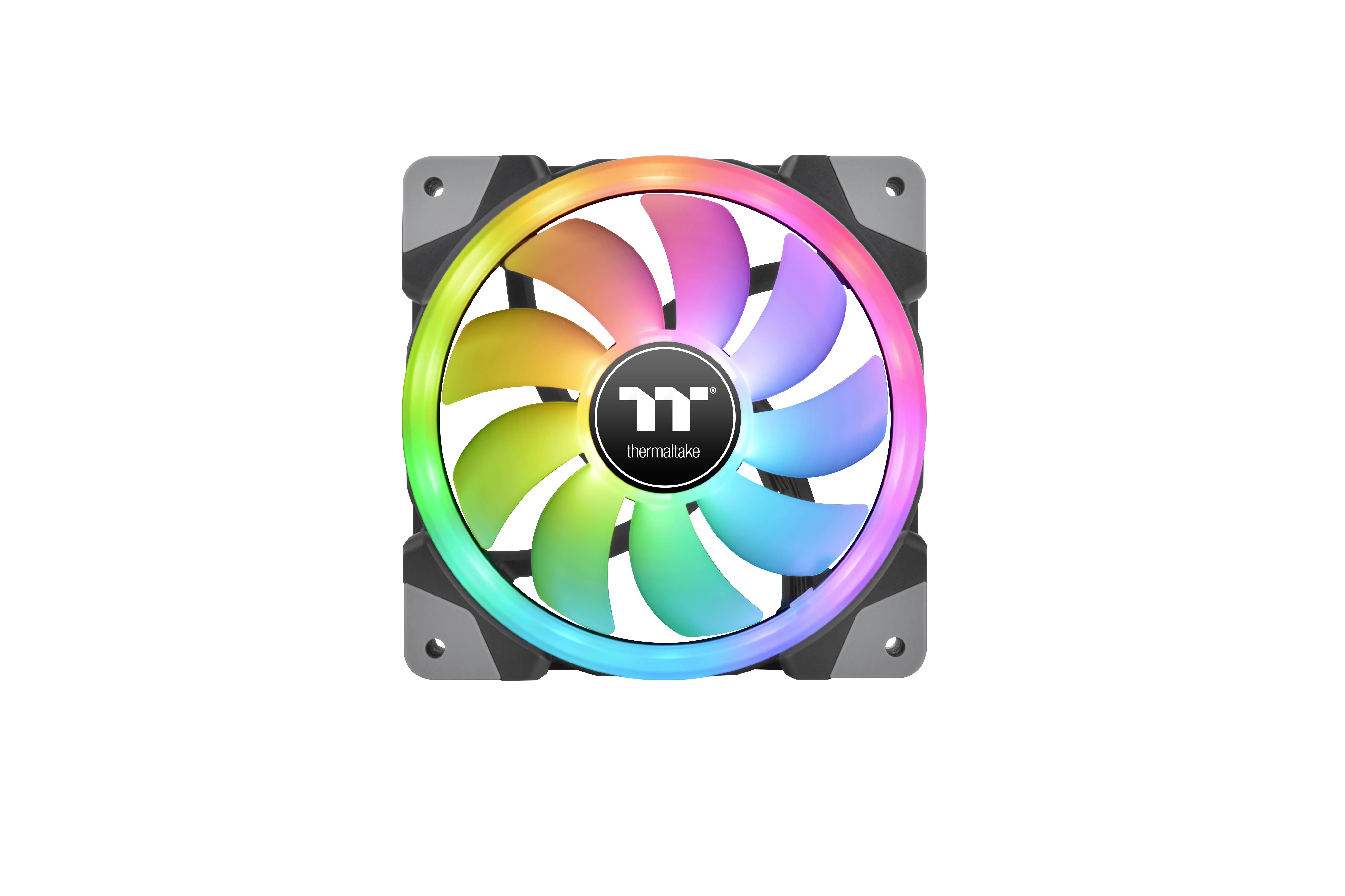 Thermaltake CL-F143-PL12SW-A PC-Gehäuse-Lüfter Schwarz, Transparent, RGB (B x H x T) 120 x 120 x 25mm inkl