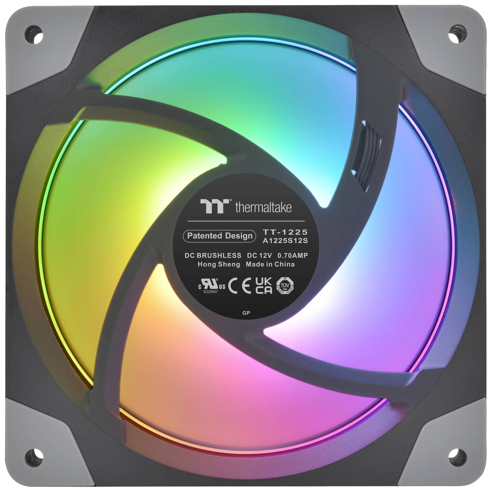 Thermaltake CL-F143-PL12SW-A PC-Gehäuse-Lüfter Schwarz, Transparent, RGB (B x H x T) 120 x 120 x 25mm inkl