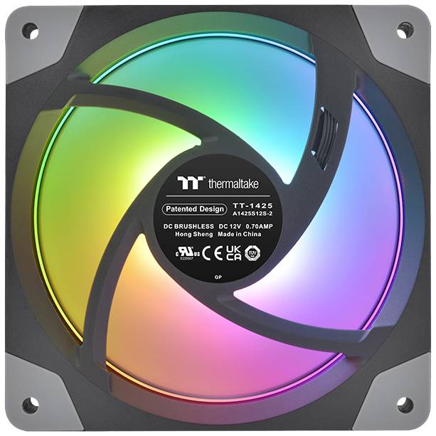 Thermaltake CL-F144-PL14SW-A PC-Gehäuse-Lüfter Schwarz, Transparent, RGB (B x H x T) 140 x 140 x 25 mm inkl. RGB-Beleuchtungssteuerung