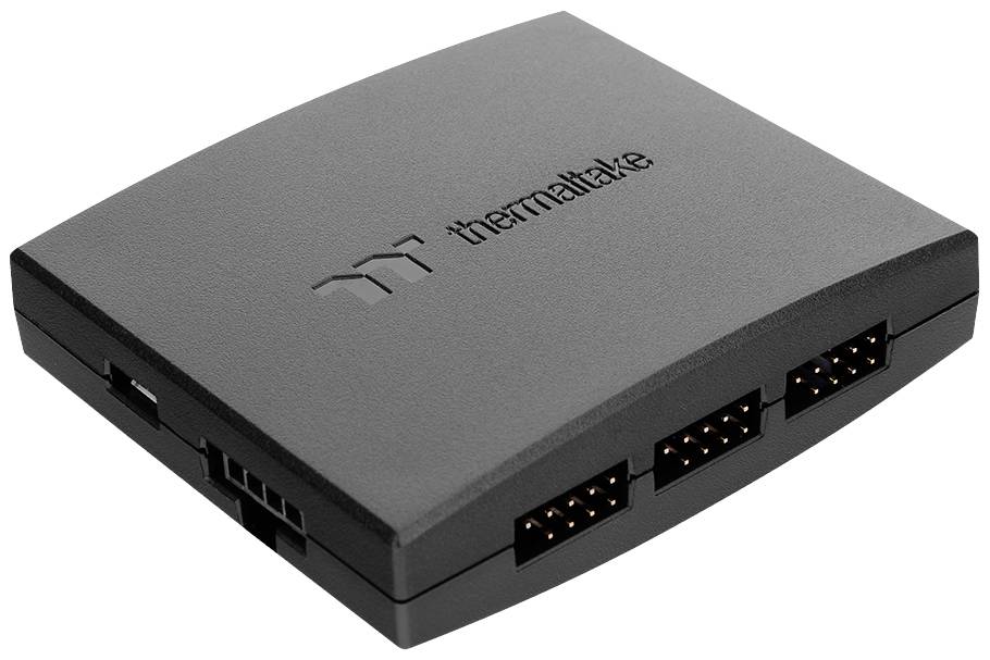 Thermaltake CL-F144-PL14SW-A PC-Gehäuse-Lüfter Schwarz, Transparent, RGB (B x H x T) 140 x 140 x 25 mm inkl. RGB-Beleuchtungssteuerung