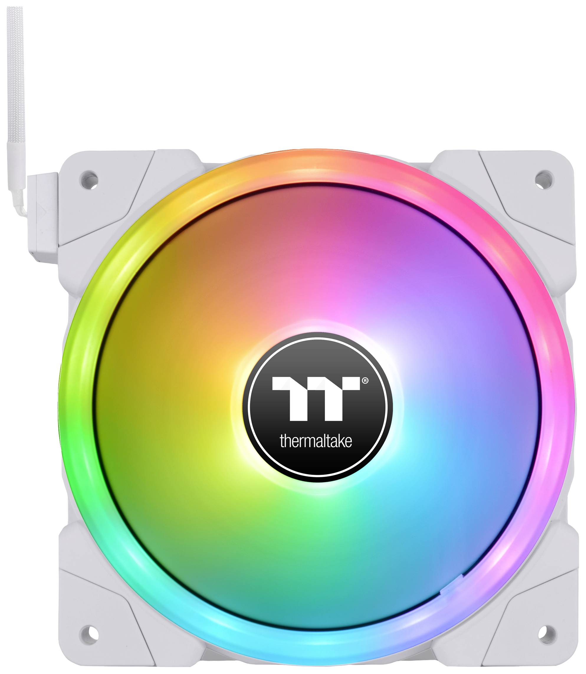 Thermaltake CL-F161-PL12SW-A PC-Gehäuse-Lüfter Weiß, Transparent, RGB (B x H x T) 120 x 120 x 25mm inkl. RGB-Beleuchtungssteuerung