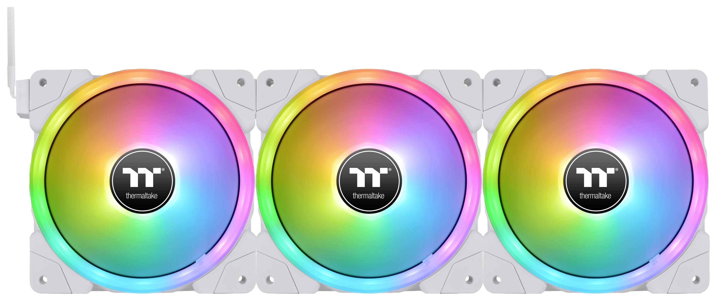 Thermaltake CL-F162-PL14SW-A PC-Gehäuse-Lüfter Weiß, Transparent, RGB (B x H x T) 140 x 140 x 25 mm inkl. RGB-Beleuchtungssteuerung