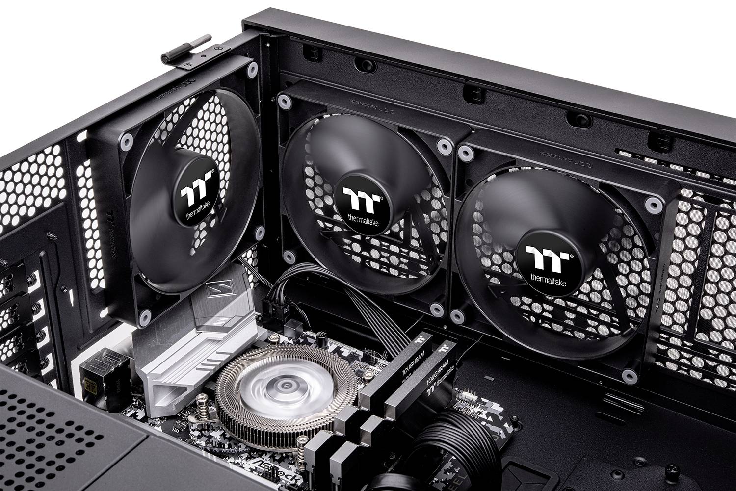 Thermaltake CL-F147-PL12BL-A PC-Gehäuse-Lüfter Schwarz (B x H x T) 120 x 120 x 25mm