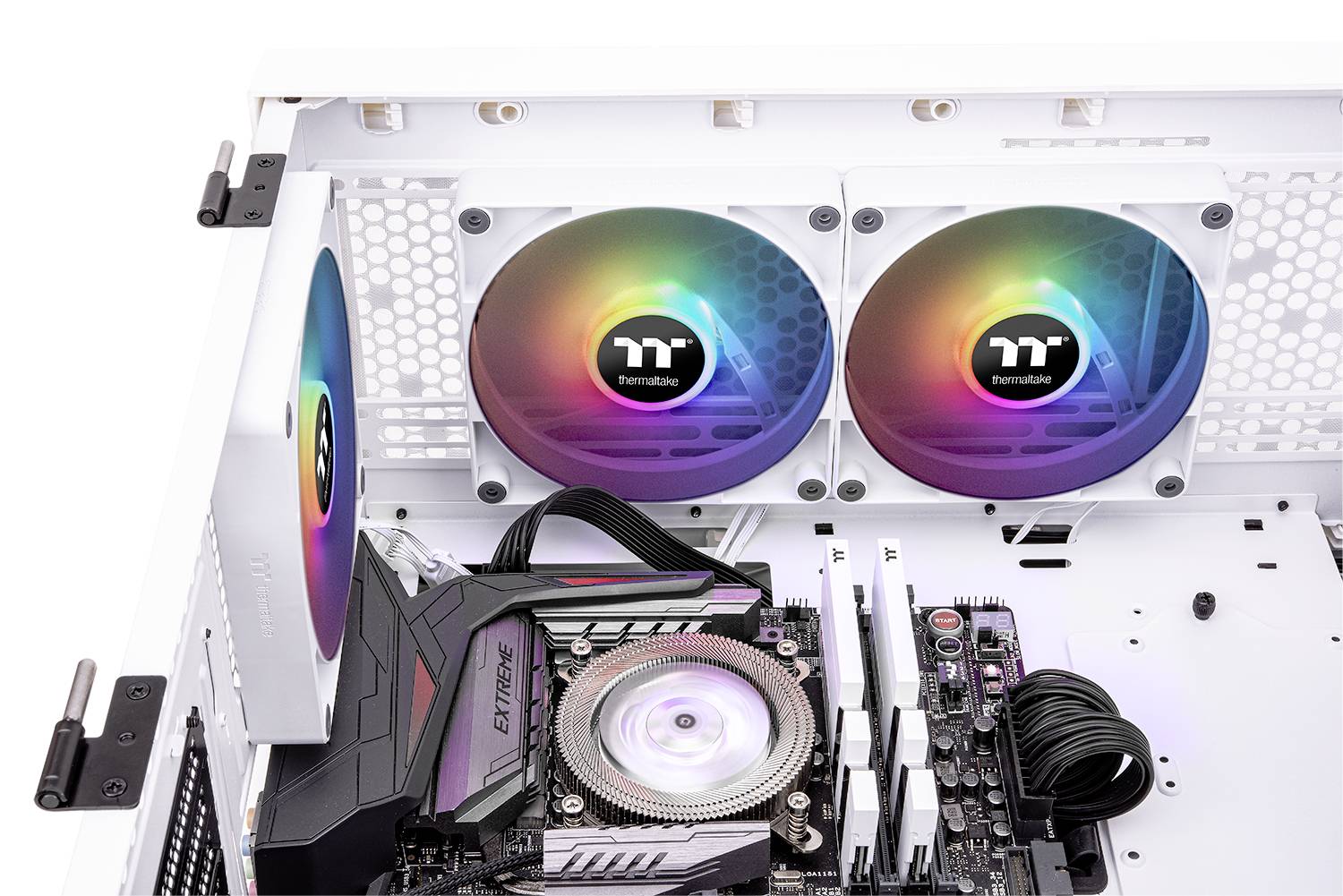 Thermaltake CL-F153-PL12SW-A PC-Gehäuse-Lüfter Weiß, Transparent, RGB (B x H x T) 120 x 120 x 25mm