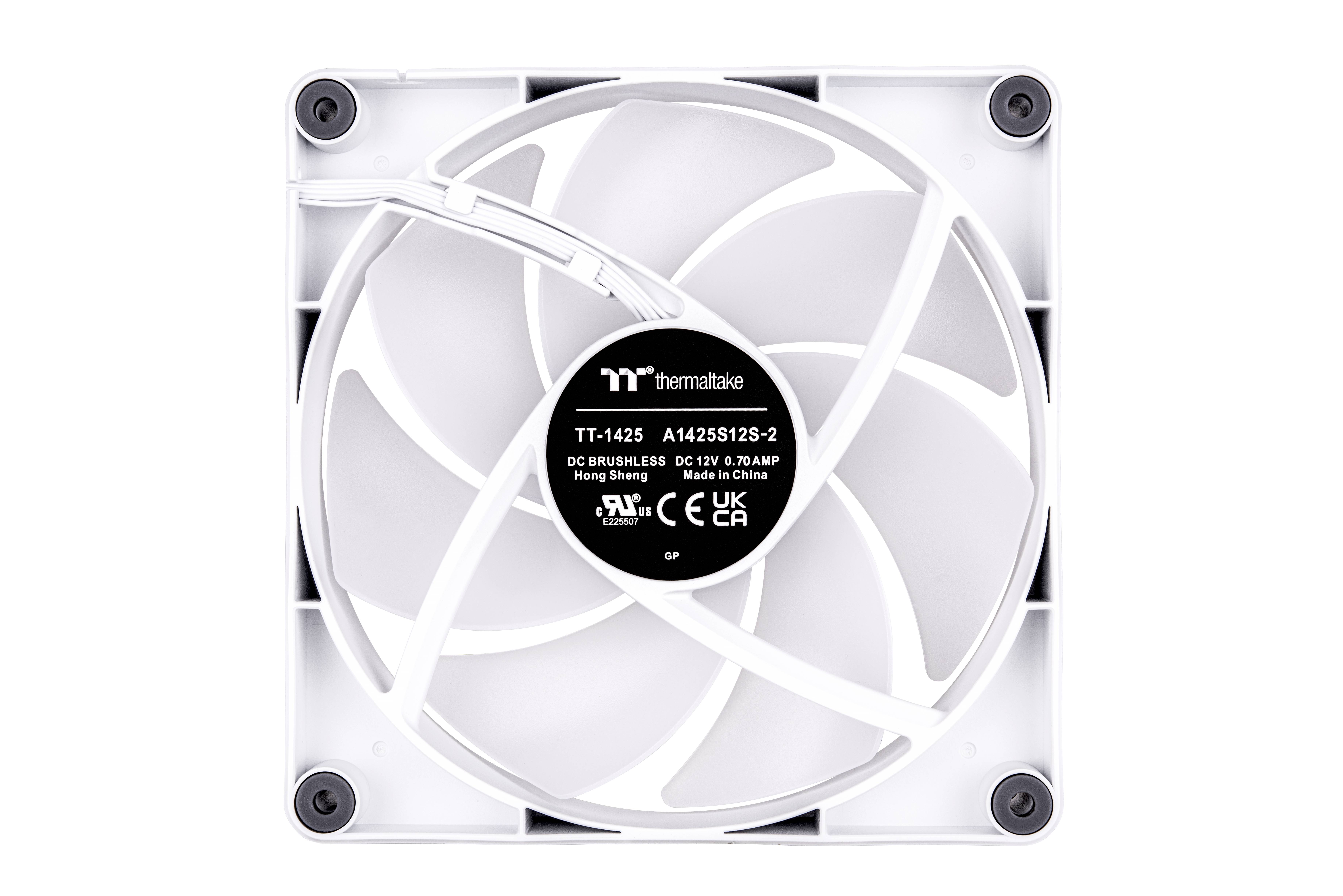Thermaltake CL-F154-PL14SW-A PC-Gehäuse-Lüfter Weiß, Transparent, RGB (B x H x T) 140 x 140 x 25mm